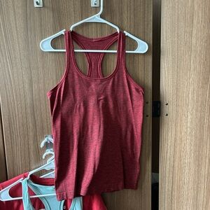 Red Lululemon swiftly tech tank